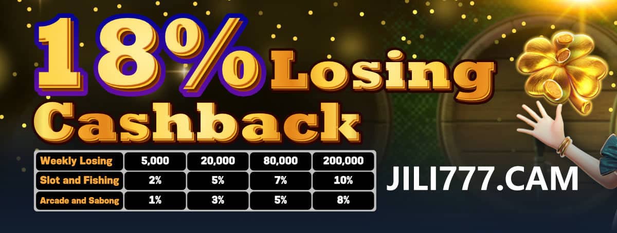 jili777 18% losing cashback